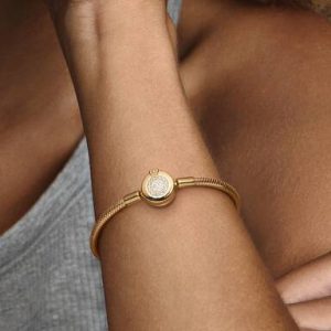 Pandora Moments Sparkling Crown O Snake Chain Bracelet