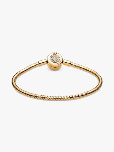 Pandora Moments Sparkling Crown O Snake Chain Bracelet - Image 4