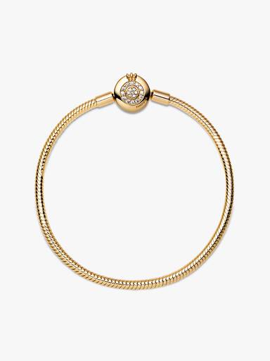 Pandora Moments Sparkling Crown O Snake Chain Bracelet - Image 5