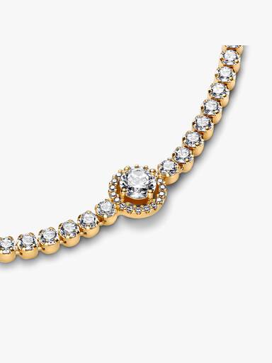 Sparkling Halo Tennis Bracelet - Image 4