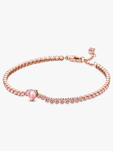 Sparkling Heart Tennis Bracelet - Image 2