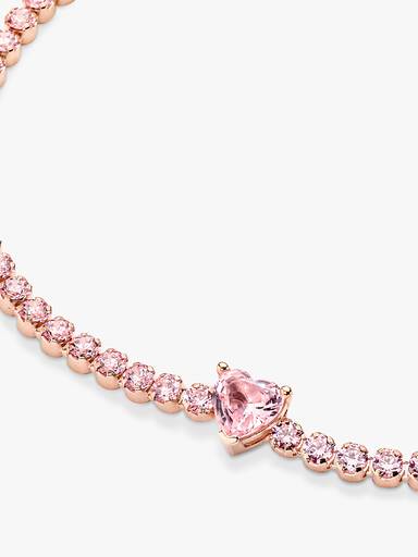 Sparkling Heart Tennis Bracelet - Image 6