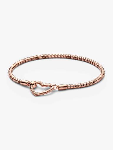 Pandora Moments Heart Closure Snake Chain Bracelet - Image 2