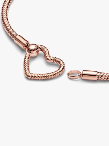 Pandora Moments Heart Closure Snake Chain Bracelet - Image 4