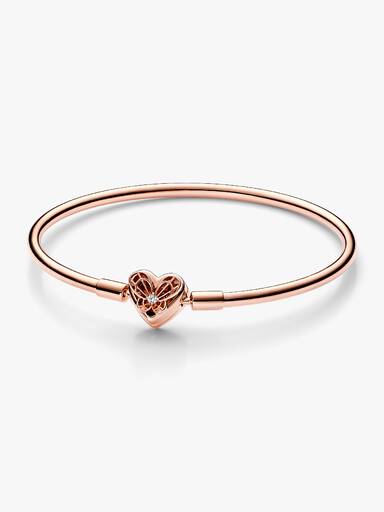 FINAL SALE - Pandora Moments Heart & Butterfly Bangle - Image 2
