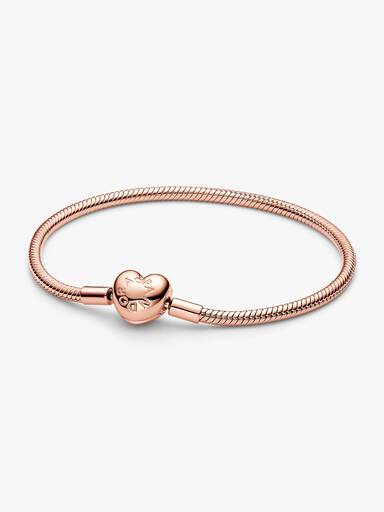 Pandora Moments Heart Clasp Snake Chain Bracelet - Image 2