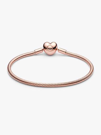 Pandora Moments Heart Clasp Snake Chain Bracelet - Image 4