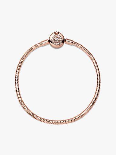 Pandora Moments Sparkling Crown O Snake Chain Bracelet - Image 4