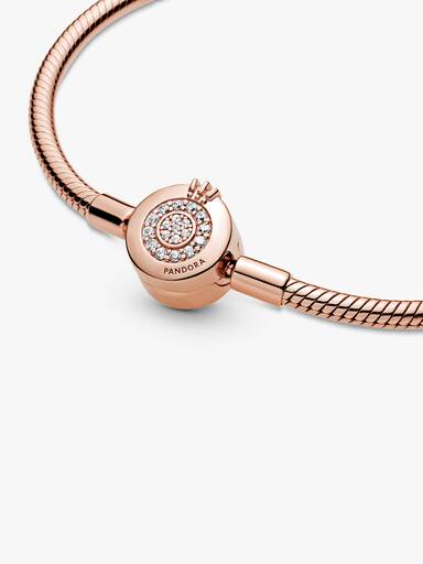 Pandora Moments Sparkling Crown O Snake Chain Bracelet - Image 5