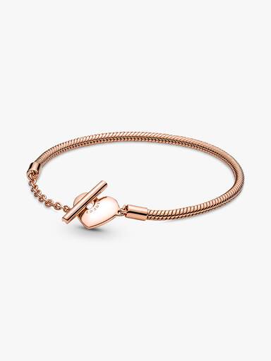 Pandora Moments Heart T-Bar Snake Chain Bracelet - Image 2