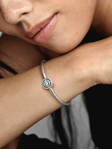 Pandora Moments Halo Snake Chain Bracelet