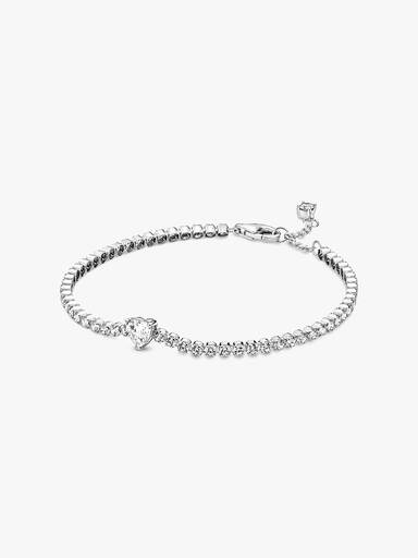 Sparkling Heart Tennis Bracelet - Image 2