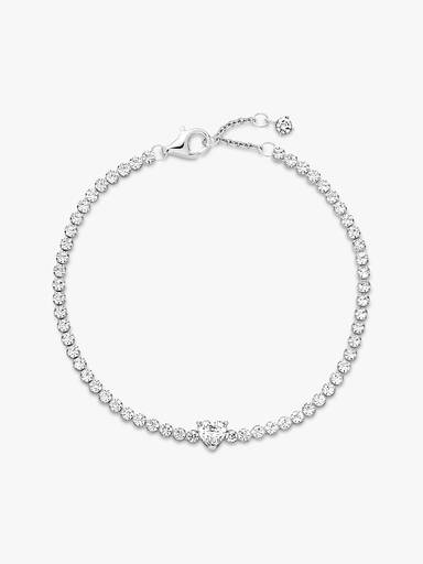 Sparkling Heart Tennis Bracelet - Image 5