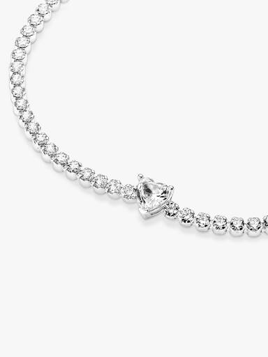 Sparkling Heart Tennis Bracelet - Image 6