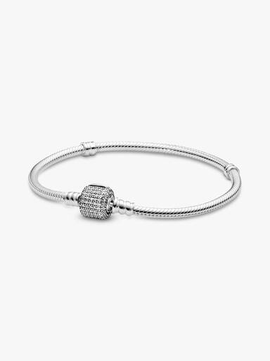 Pandora Moments Sparkling Pavé Clasp Snake Chain Bracelet - Image 2