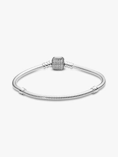 Pandora Moments Sparkling Pavé Clasp Snake Chain Bracelet - Image 4