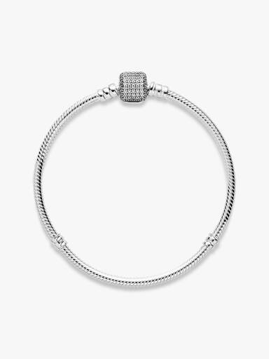 Pandora Moments Sparkling Pavé Clasp Snake Chain Bracelet - Image 5