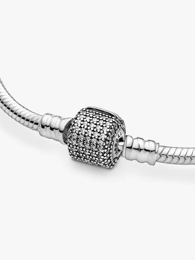 Pandora Moments Sparkling Pavé Clasp Snake Chain Bracelet - Image 6