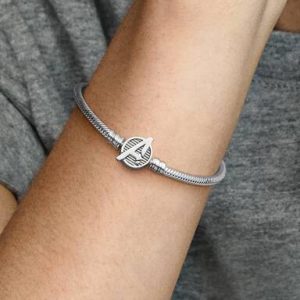 Pandora Moments Marvel The Avengers Logo Clasp Snake Chain Bracelet