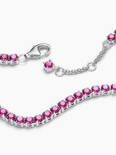 Sparkling Pink Tennis Bracelet - Image 3