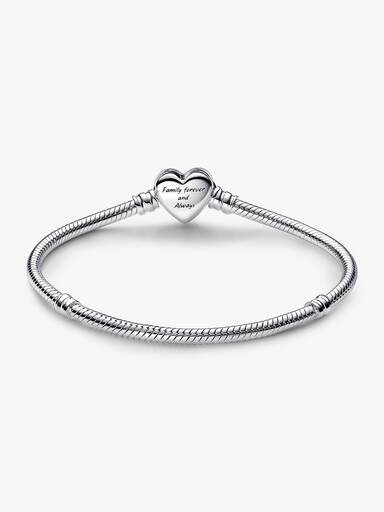 Pandora Moments Sparkling Infinity Heart Clasp Snake Chain Bracelet - Image 3