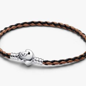 Disney The Lion King Clasp Pandora Moments Braided Leather Bracelet