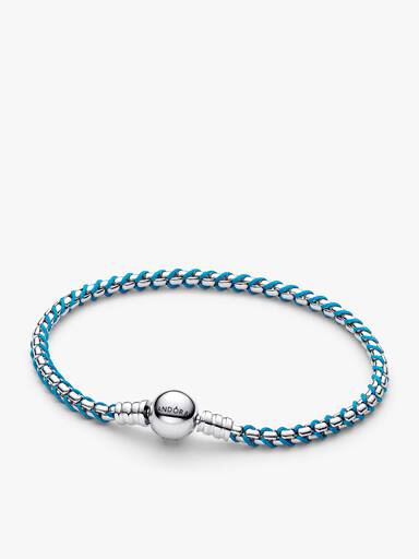 Blue Cord Snake Chain Bracelet - Image 2