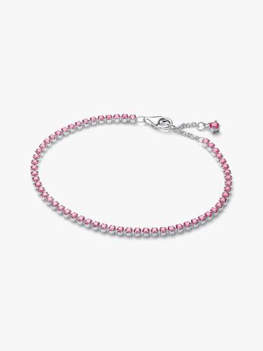 Pink Small Tennis Bracelet - Image 2