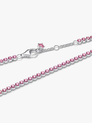 Pink Small Tennis Bracelet - Image 4