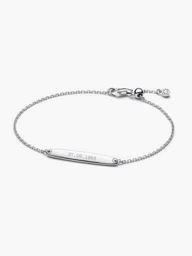 Engravable Bar Chain Bracelet - Image 4