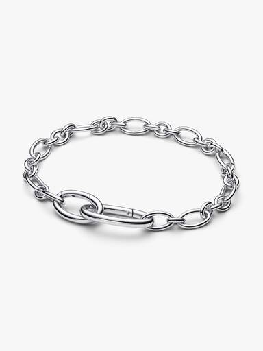 Openable Oval Link Chain Bracelet - Image 2