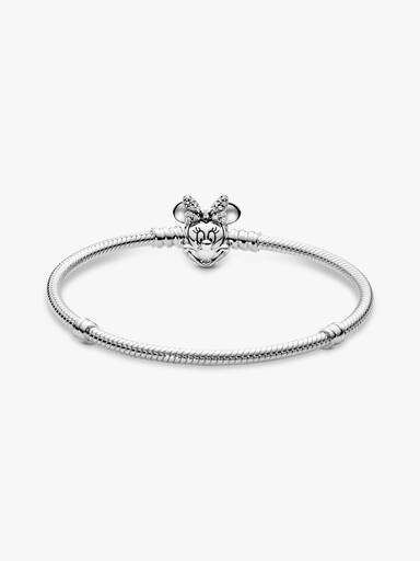 Disney Pandora Moments Pavé Minnie Mouse Clasp Snake Chain Bracelet - Image 4