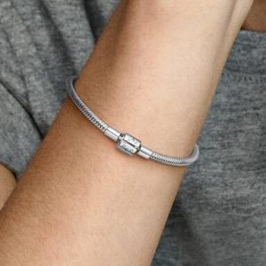 Pandora Moments Barrel Clasp Snake Chain Bracelet