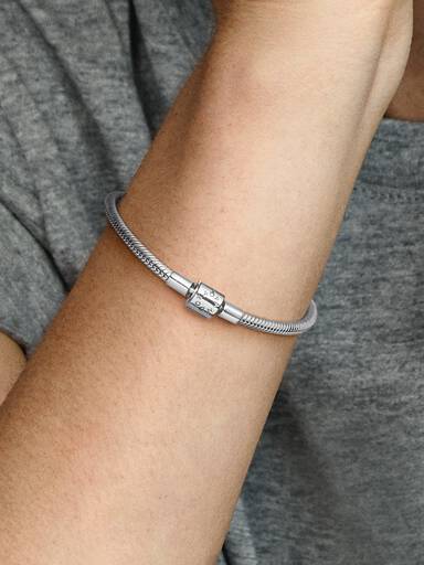 Pandora Moments Barrel Clasp Snake Chain Bracelet