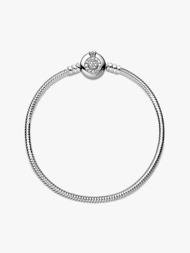 Pandora Moments Sparkling Crown O Snake Chain Bracelet - Image 4