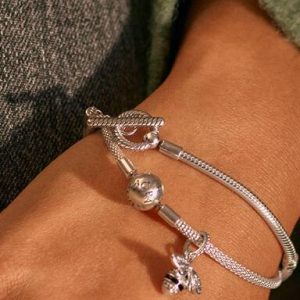 Pandora Moments T-Bar Snake Chain Bracelet