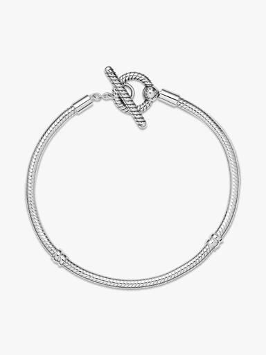 Pandora Moments T-Bar Snake Chain Bracelet - Image 6