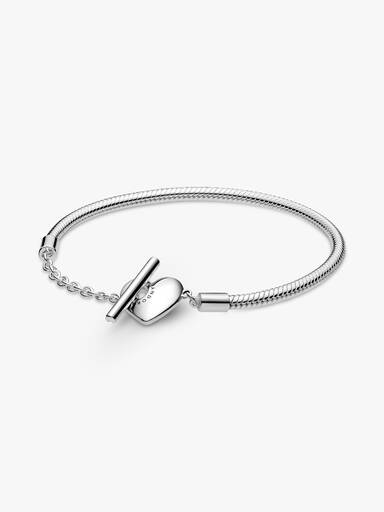 Pandora Moments Heart T-Bar Snake Chain Bracelet - Image 2