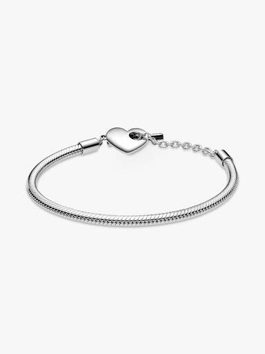Pandora Moments Heart T-Bar Snake Chain Bracelet - Image 5