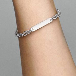 Engravable Bar Link Bracelet