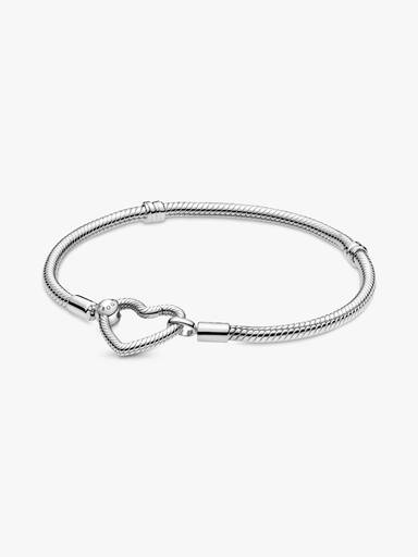 Pandora Moments Heart Closure Snake Chain Bracelet - Image 2