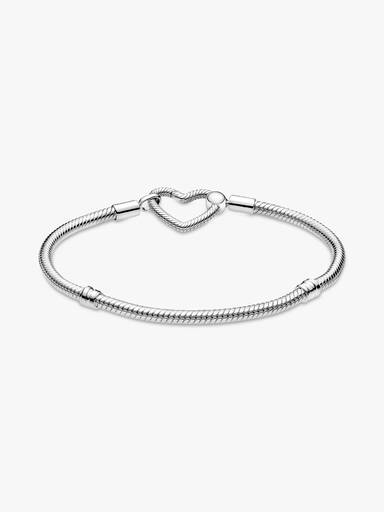 Pandora Moments Heart Closure Snake Chain Bracelet - Image 6