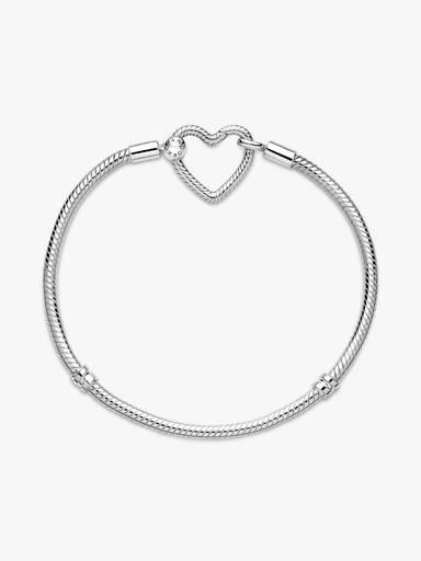 Pandora Moments Heart Closure Snake Chain Bracelet - Image 3