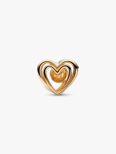 Openwork Swirling Heart & Treated Freshwater Cultured Pearl Charm - Image 4