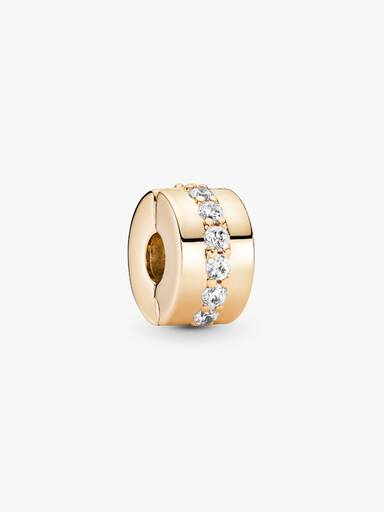 Clear Sparkling Row Clip Charm