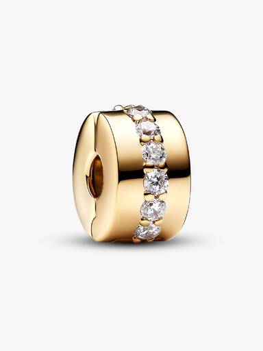 Clear Sparkling Row Clip Charm - Image 2