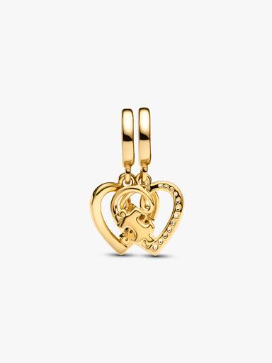 Splittable Puzzle Piece Hearts Dangle Charm - Image 6