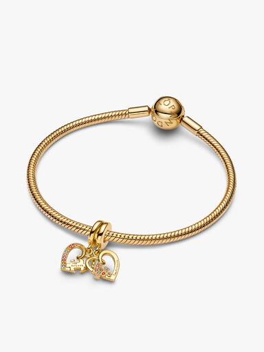 Splittable Puzzle Piece Hearts Dangle Charm - Image 4