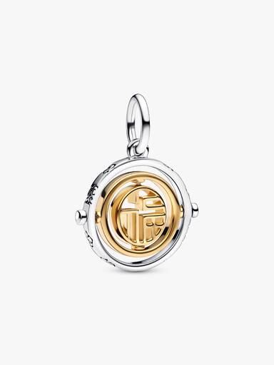 FINAL SALE - Two-tone Fú Spinning Dangle Charm