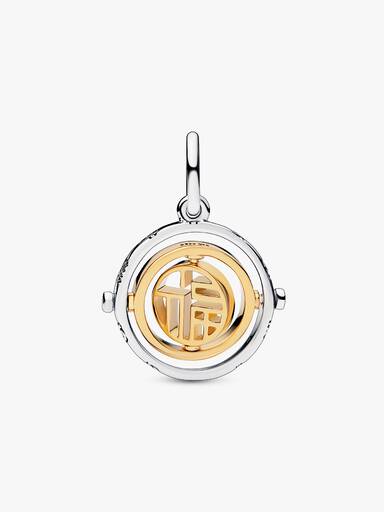 FINAL SALE - Two-tone Fú Spinning Dangle Charm - Image 3